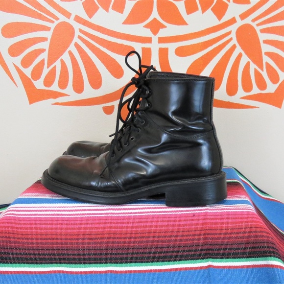 Kenneth Cole Other - Kenneth Cole Black Patent Leather Combat Boots 9.5